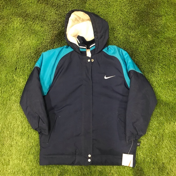 Vintage NIKE Puffer Jacket w hood NWT - Picture 1 of 6